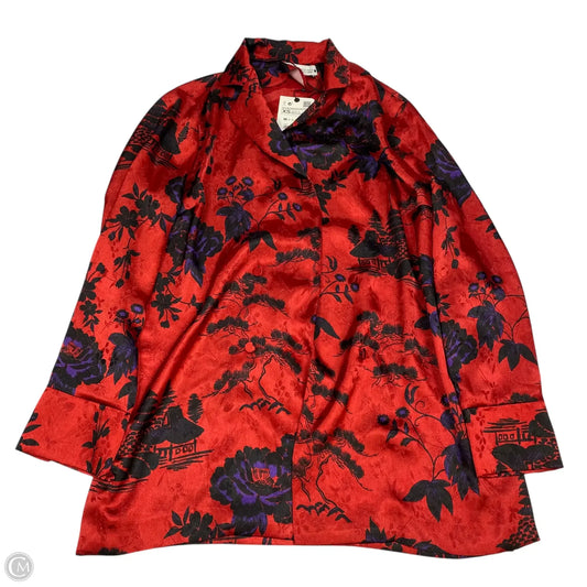 Top Long Sleeve By Zara In Red, Size: Xs