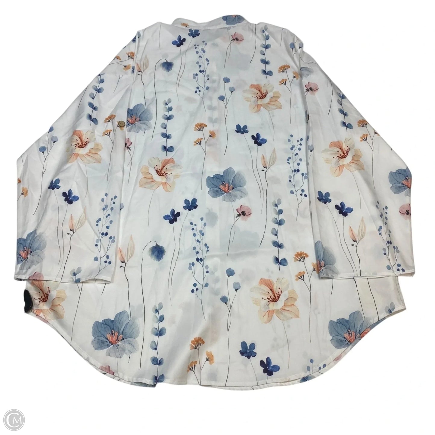 Tunic Long Sleeve By Clothes Mentor In White, Size: 4x