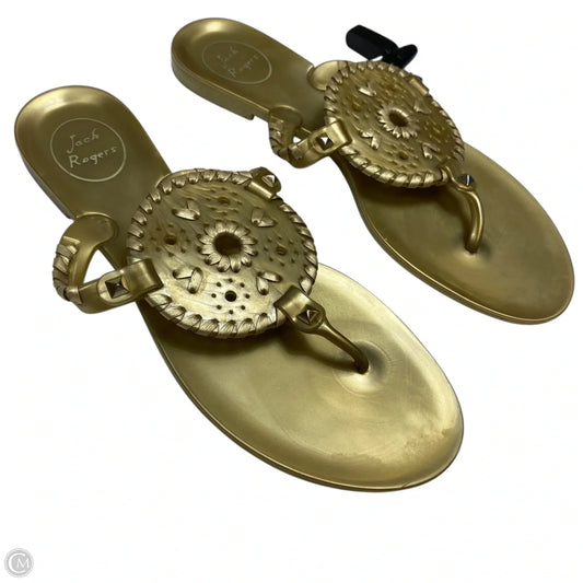 Sandals Designer By Jack Rogers In Gold, Size: 8