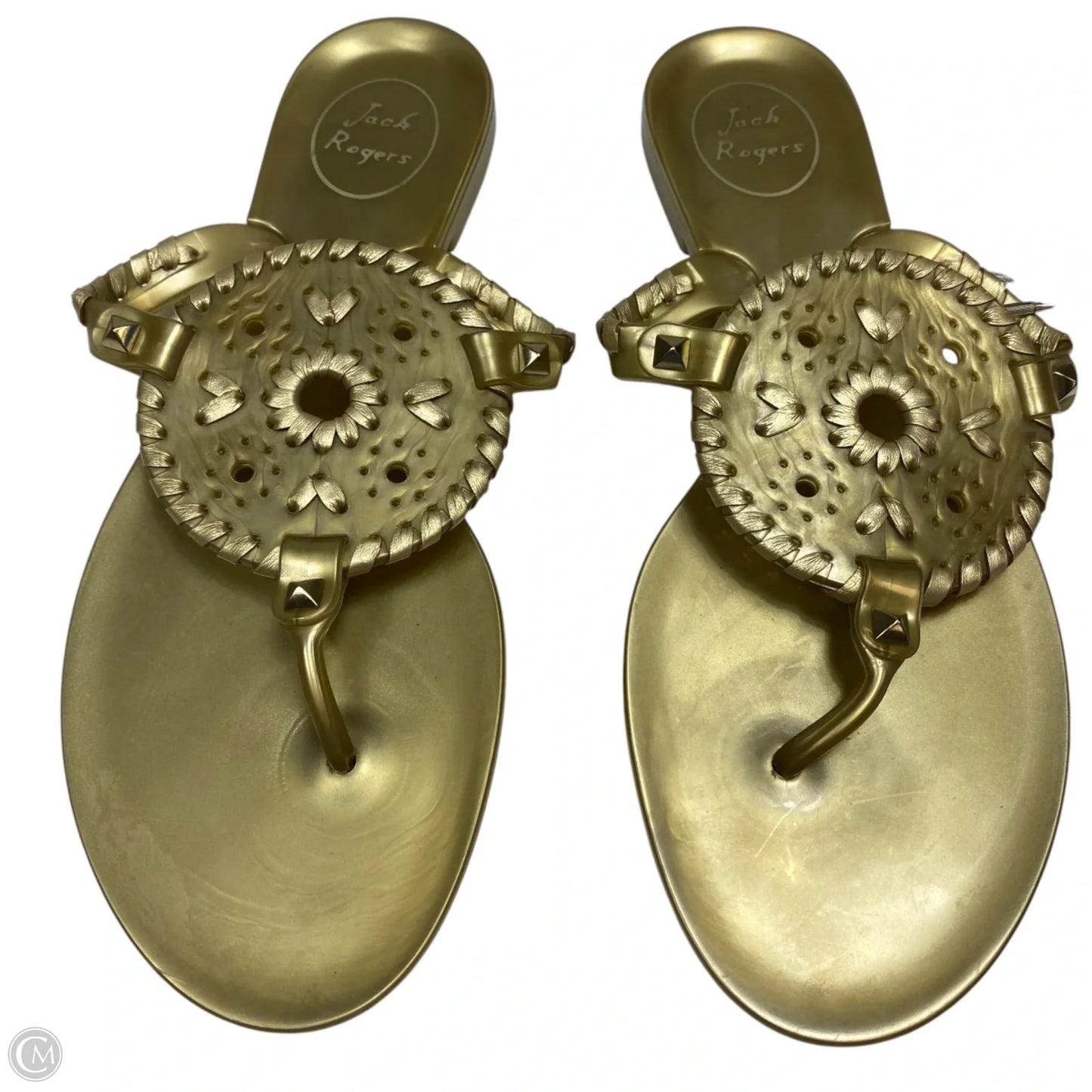 Sandals Designer By Jack Rogers In Gold, Size: 8