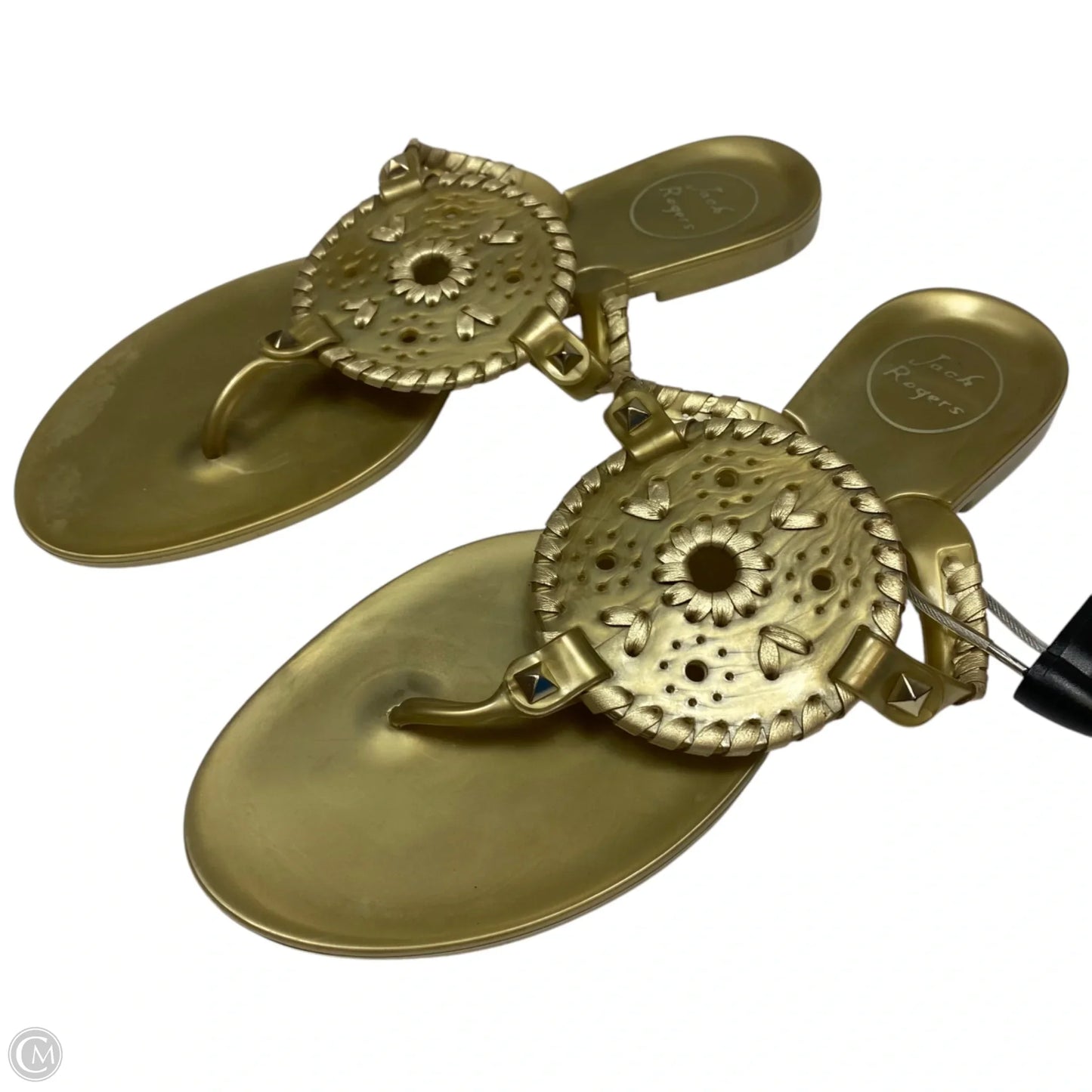 Sandals Designer By Jack Rogers In Gold, Size: 8