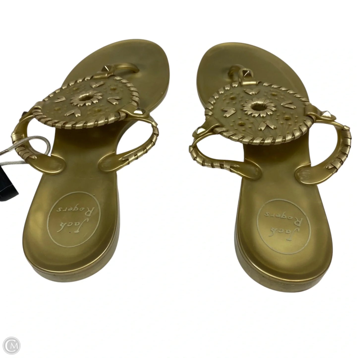 Sandals Designer By Jack Rogers In Gold, Size: 8