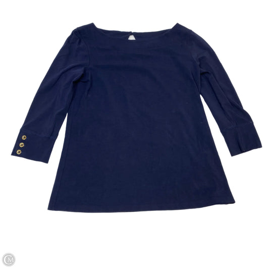 Top Long Sleeve Designer By Lilly Pulitzer In Blue, Size: S