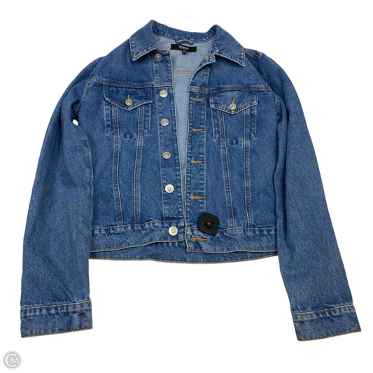 Jacket Designer By Hudson In Blue Denim, Size: S