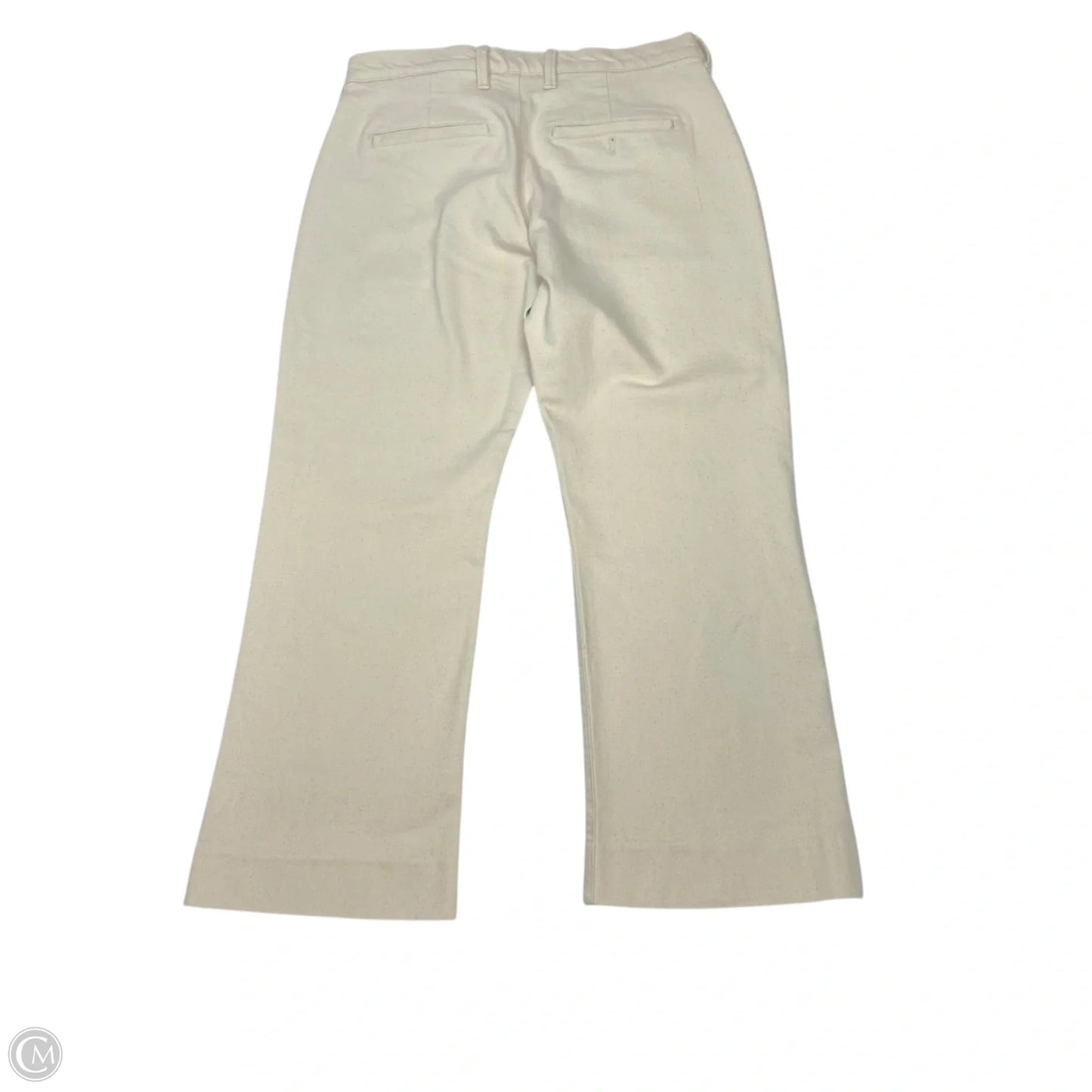 Jeans Cropped By Banana Republic In Cream Denim, Size: 10