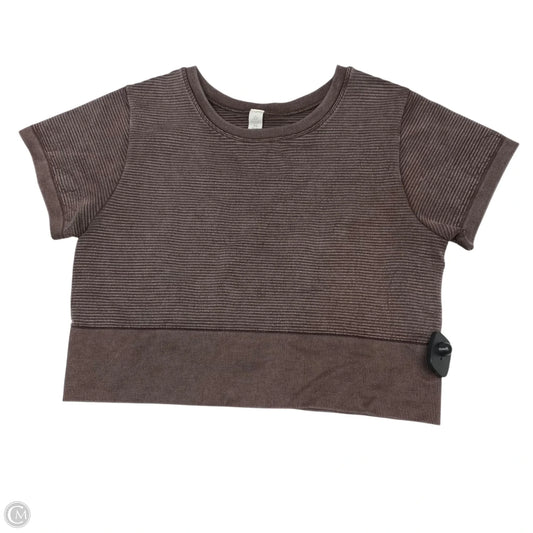 Top Short Sleeve By Aerie In Brown, Size: Xl