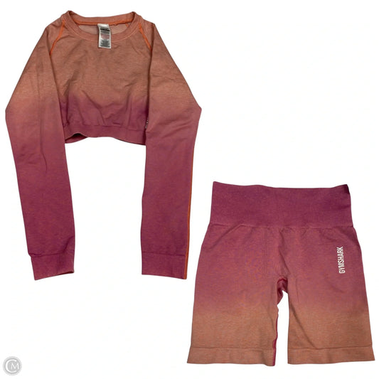 Athletic Shorts 2pc By Gym Shark In Orange & Pink, Size: S