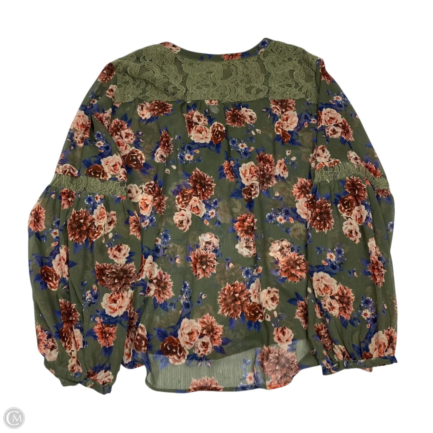 Top Long Sleeve By Torrid In Green, Size: 2x