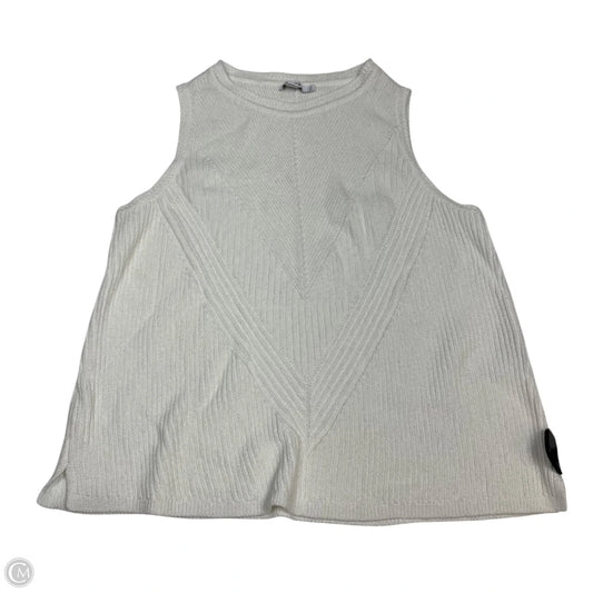 Vest Sweater By Chicos In White, Size: Xl