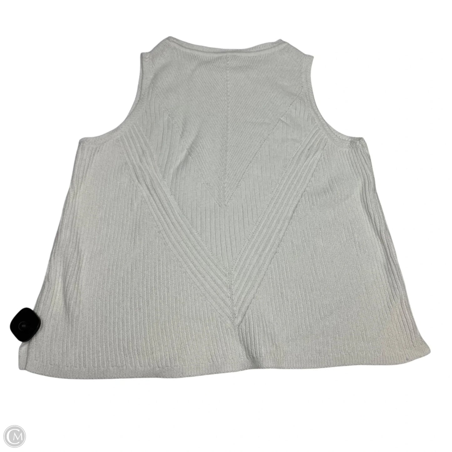 Vest Sweater By Chicos In White, Size: Xl