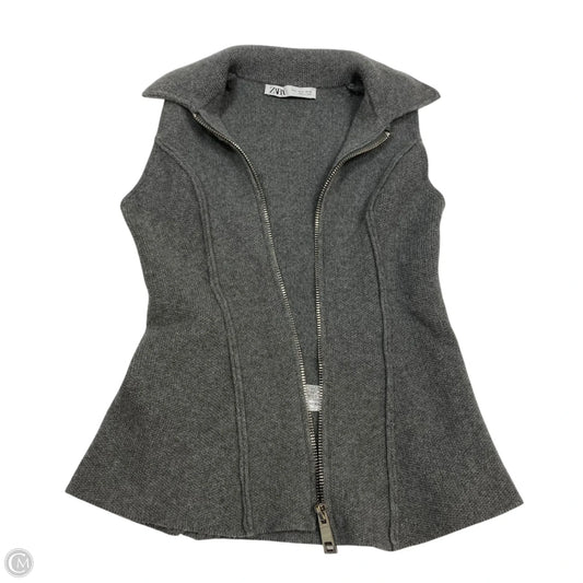 Vest Sweater By Zara In Grey, Size: S