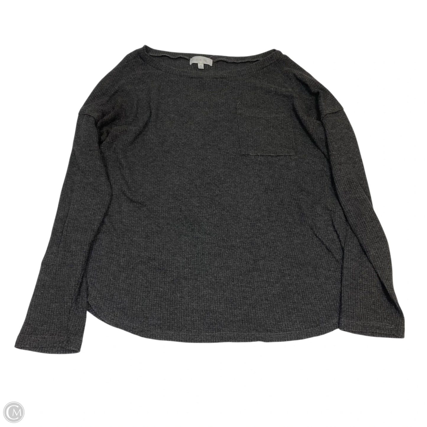 Top Long Sleeve By Perfect Peach In Grey, Size: M