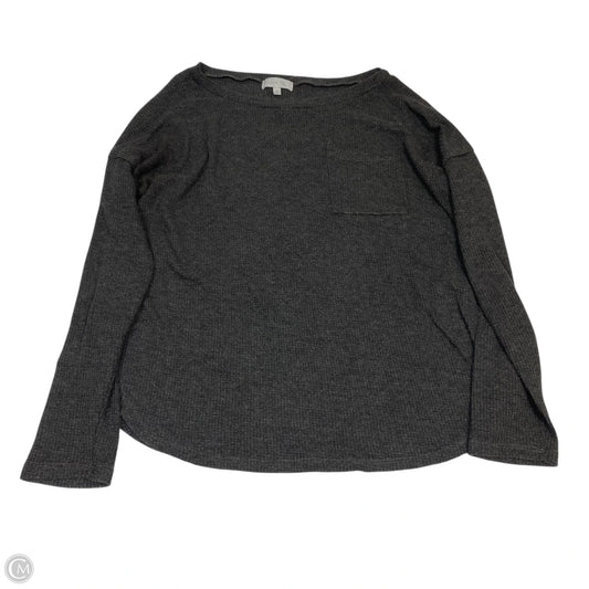 Top Long Sleeve By Perfect Peach In Grey, Size: M