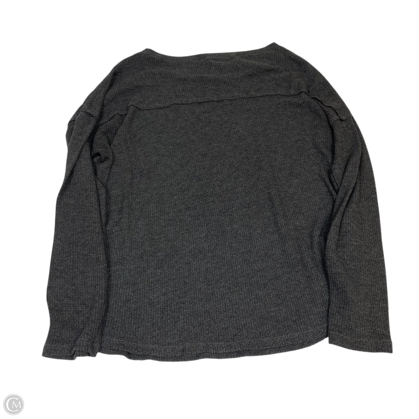 Top Long Sleeve By Perfect Peach In Grey, Size: M