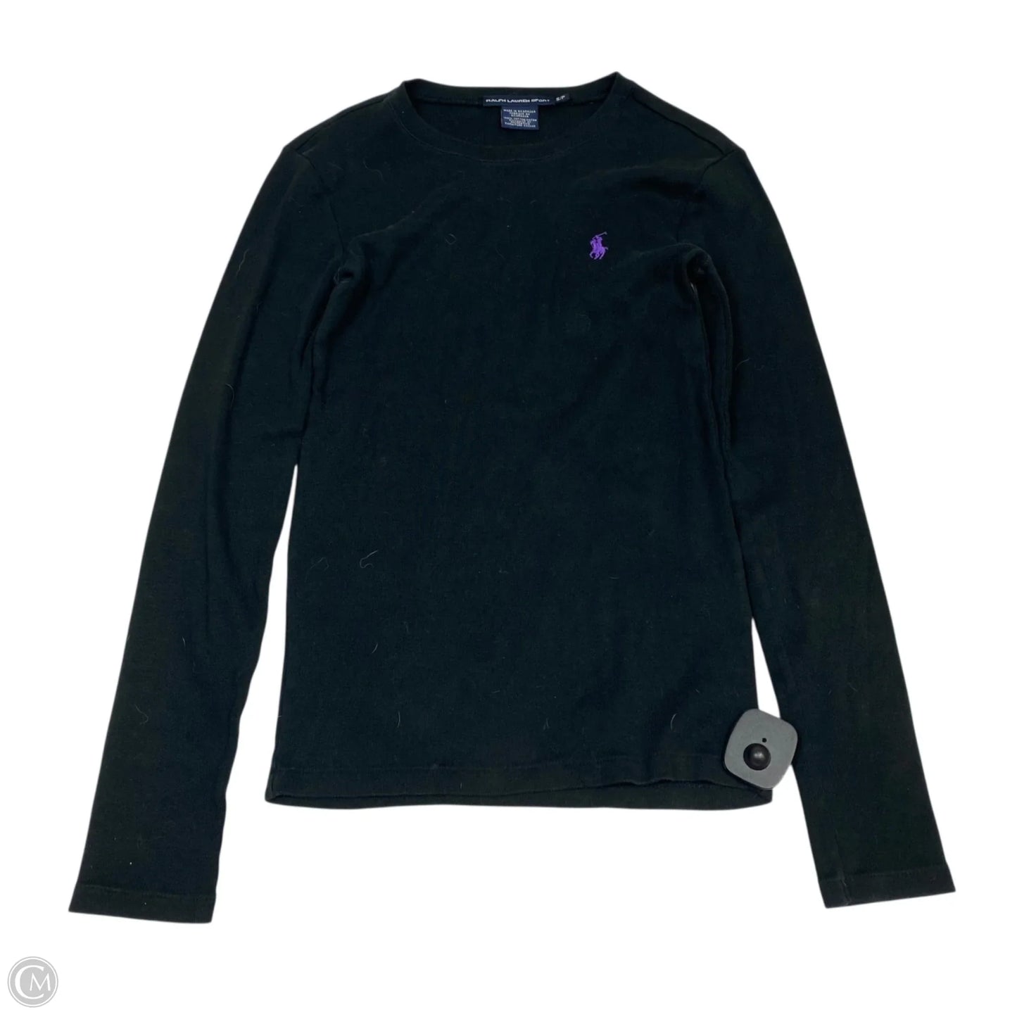 Top Long Sleeve By Ralph Lauren In Black, Size: S
