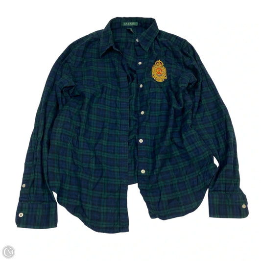 Top Long Sleeve By Ralph Lauren In Green, Size: M