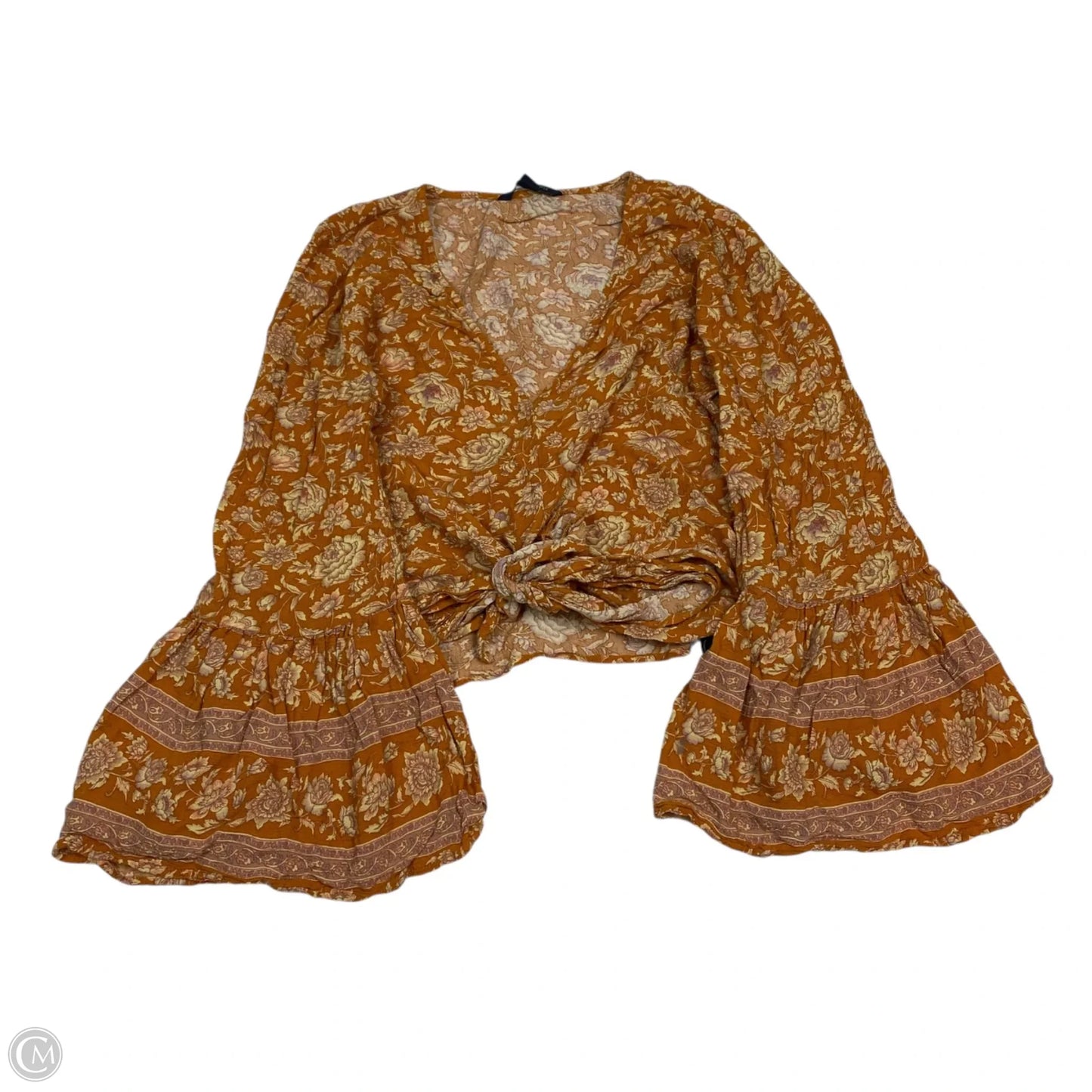 Top Long Sleeve By American Eagle In Yellow, Size: M