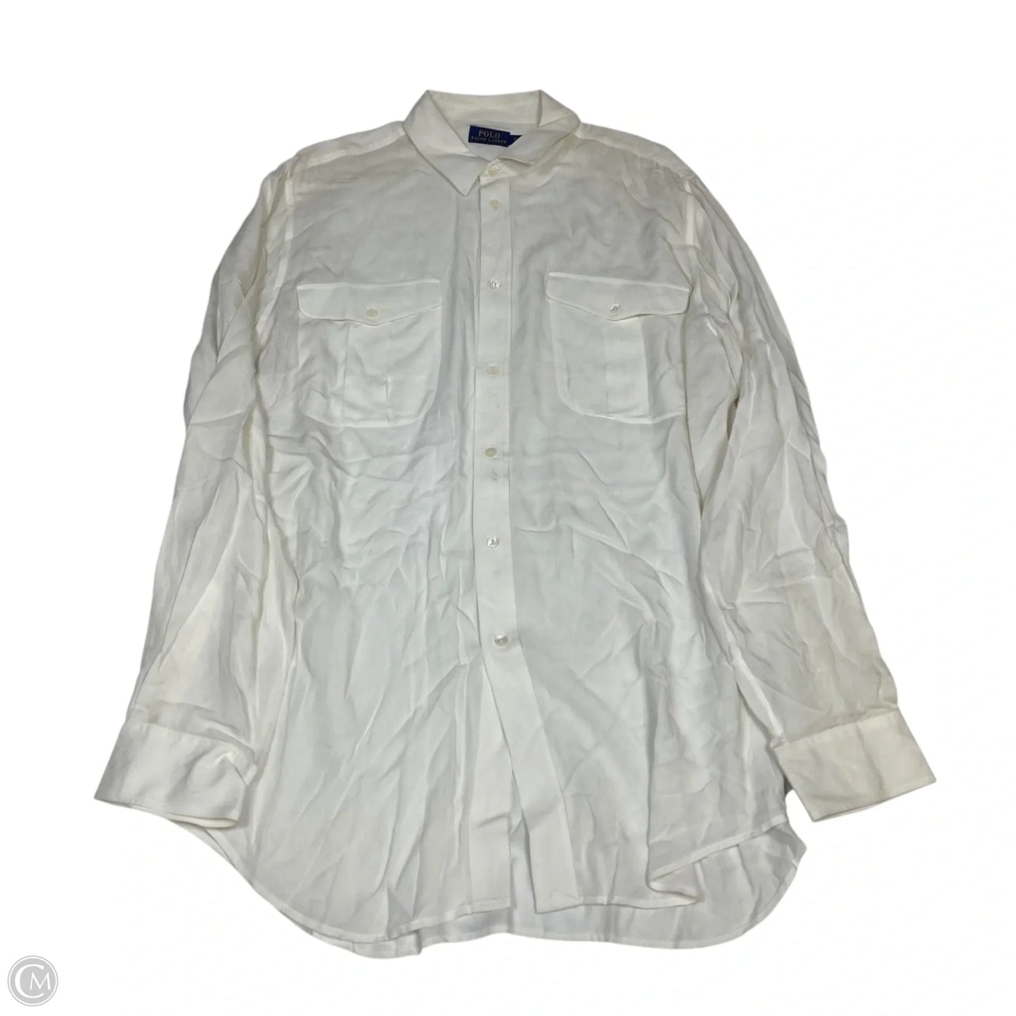 Top Long Sleeve By Polo Ralph Lauren In White, Size: Xl
