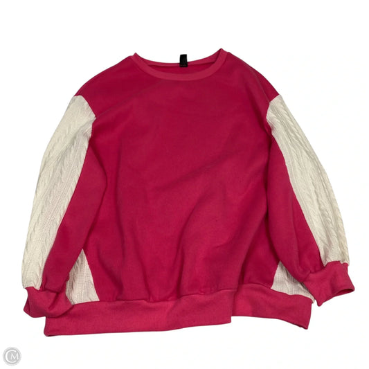 Sweatshirt Crewneck By Shein In Pink, Size: 1x