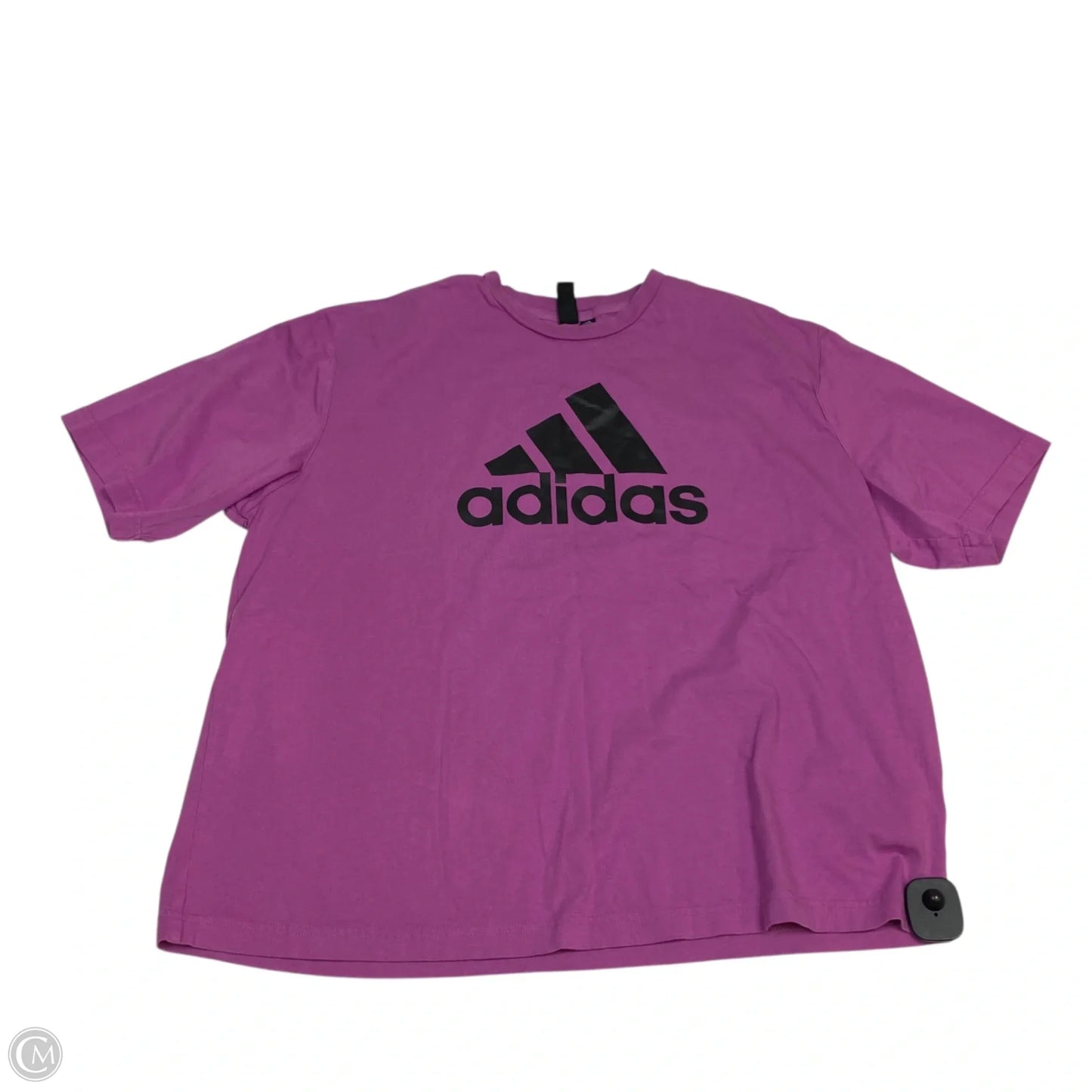 Athletic Top Short Sleeve By Adidas In Purple, Size: Xl