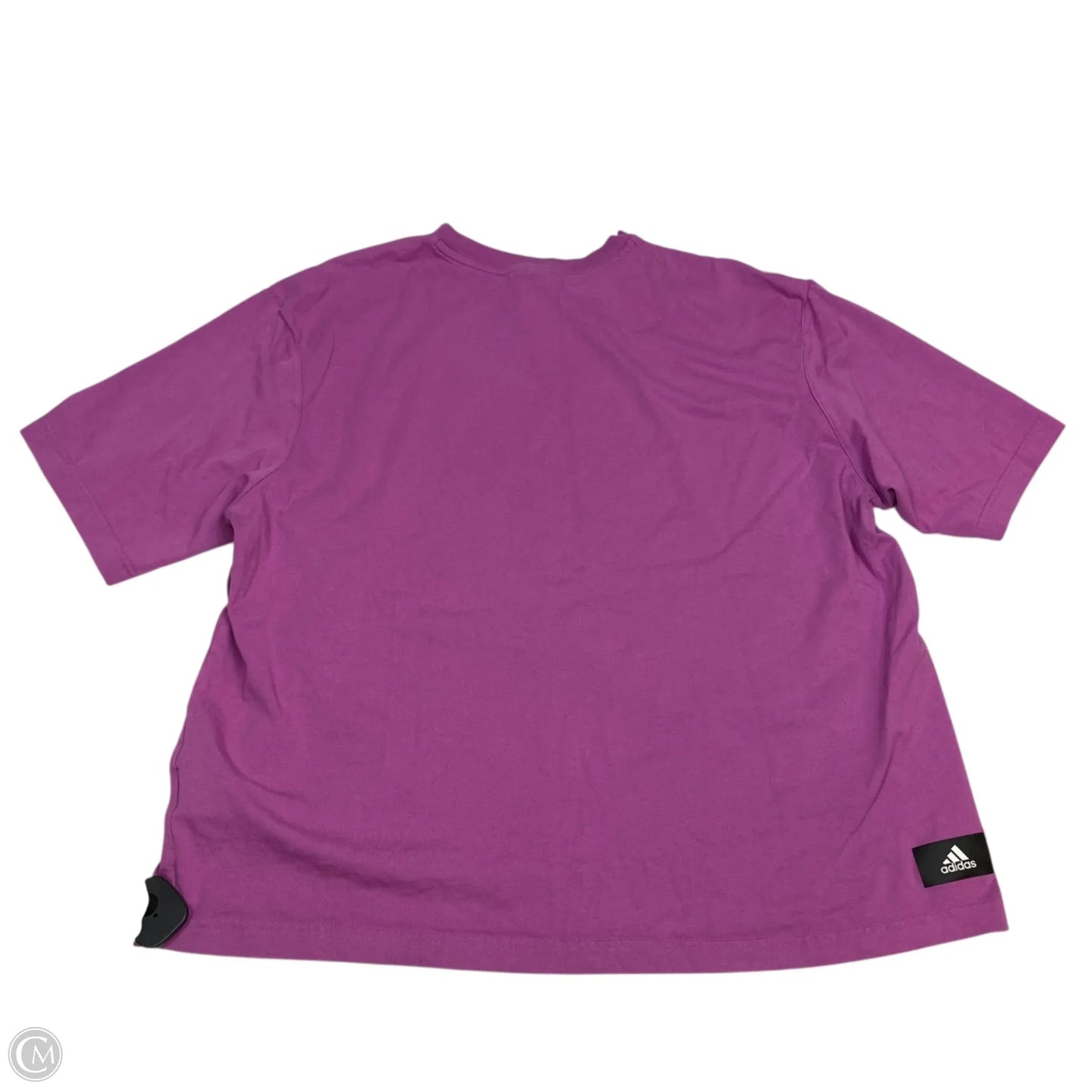 Athletic Top Short Sleeve By Adidas In Purple, Size: Xl