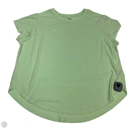Athletic Top Short Sleeve By Calia In Green, Size: Xl