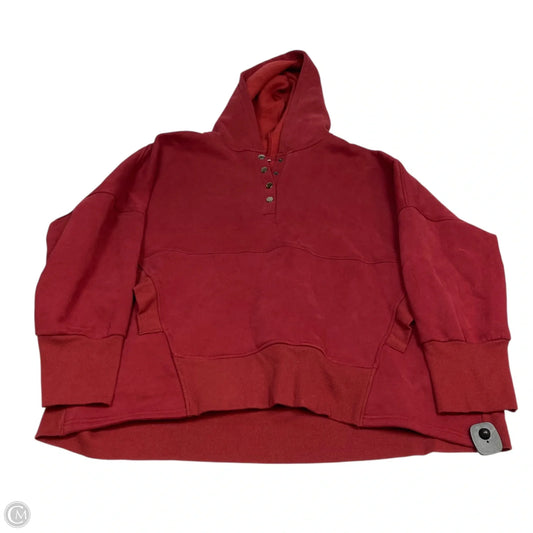 Sweatshirt Hoodie By Clothes Mentor In Red, Size: 2x