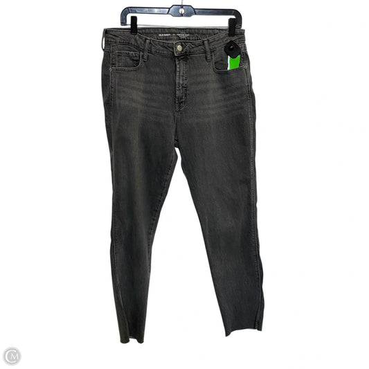 Jeans Straight By Old Navy In Black Denim, Size: 12
