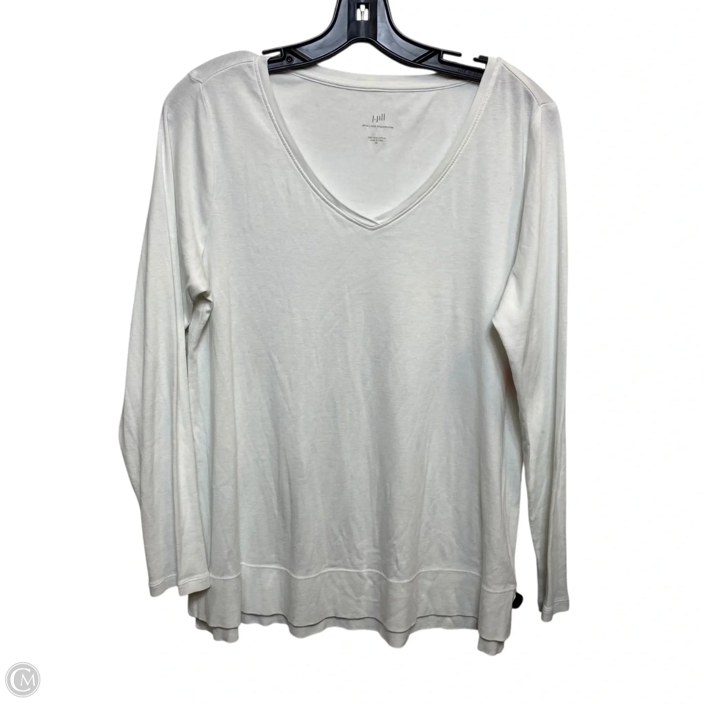 Top Long Sleeve By J. Jill In White, Size: M