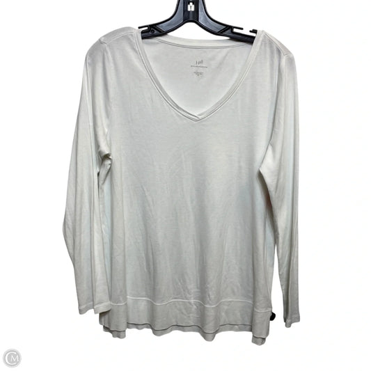 Top Long Sleeve By J. Jill In White, Size: M