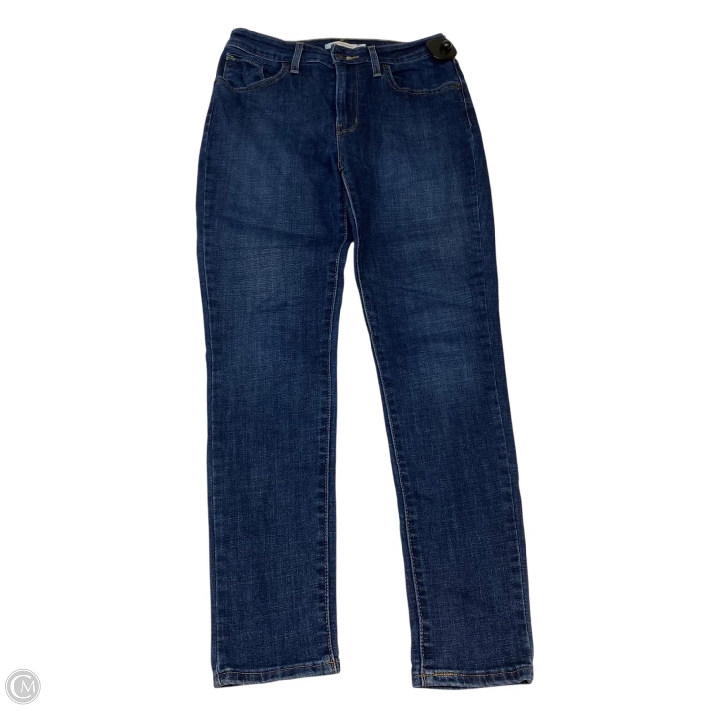 Jeans Skinny By Levis In Blue Denim, Size: 8
