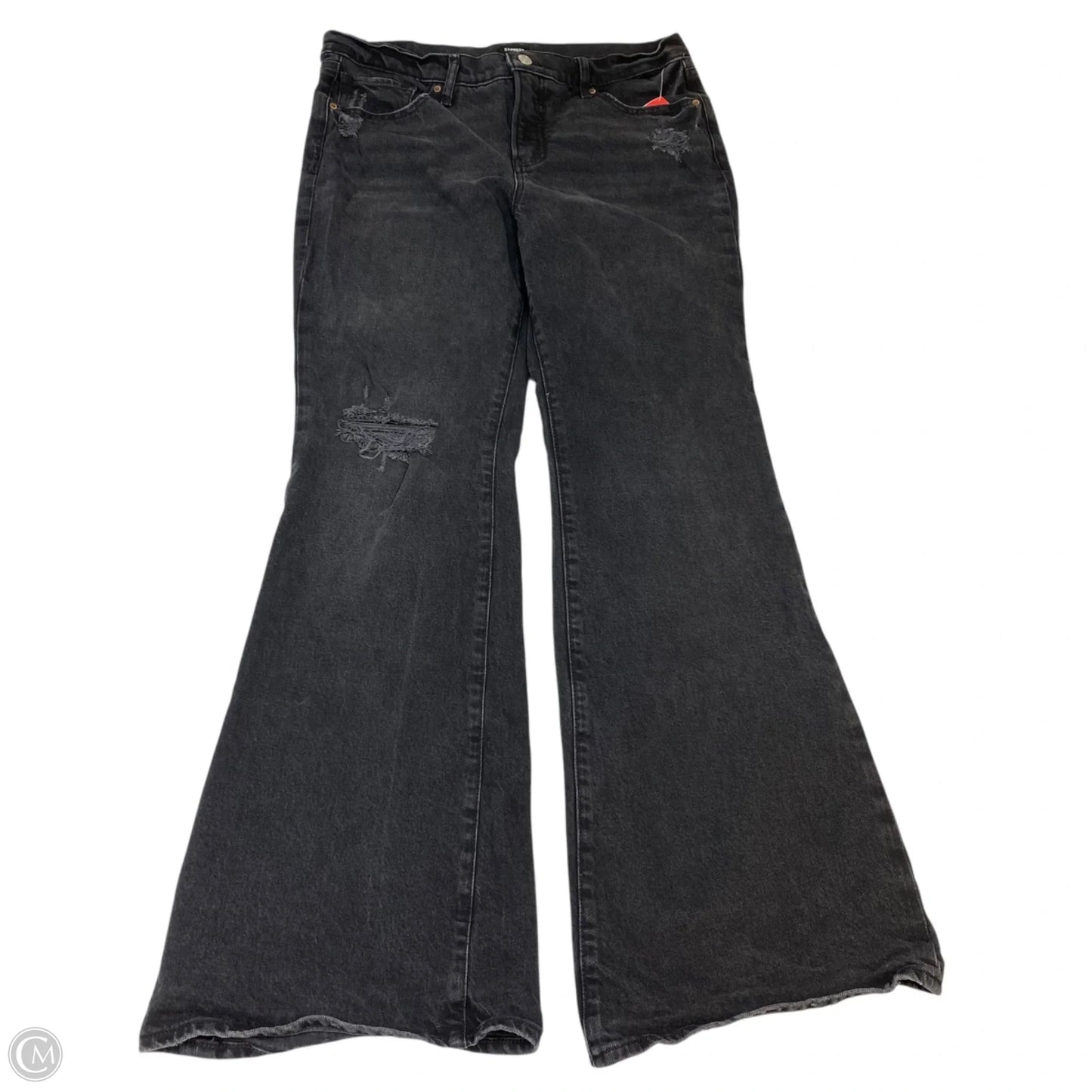 Jeans Boot Cut By Express In Black Denim, Size: 12