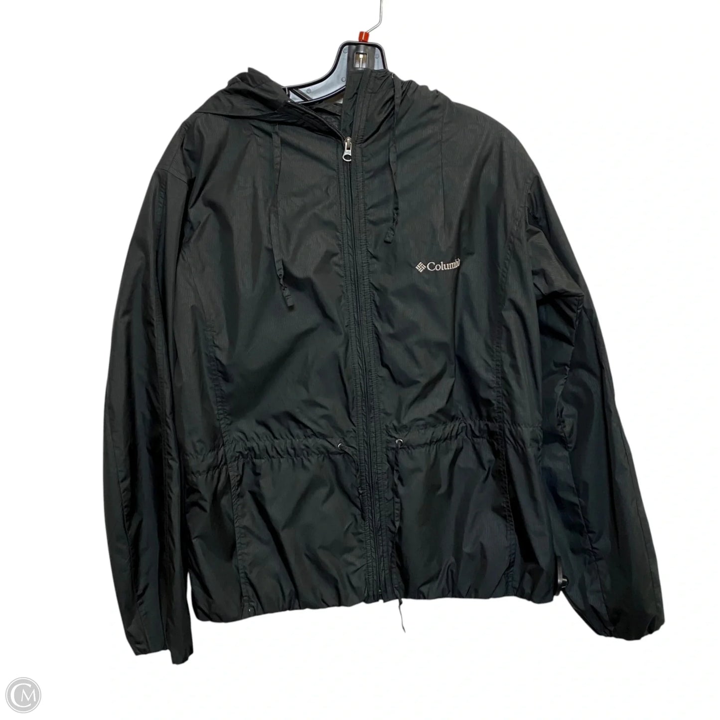 Jacket Windbreaker By Columbia In Black, Size: L
