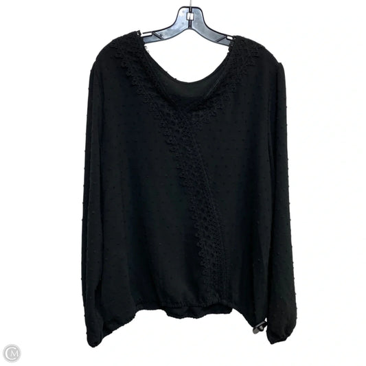 Top Long Sleeve By Clothes Mentor In Black, Size: Xl