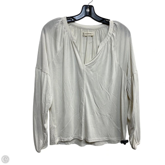 Top Long Sleeve By Lucky Brand In Cream, Size: M