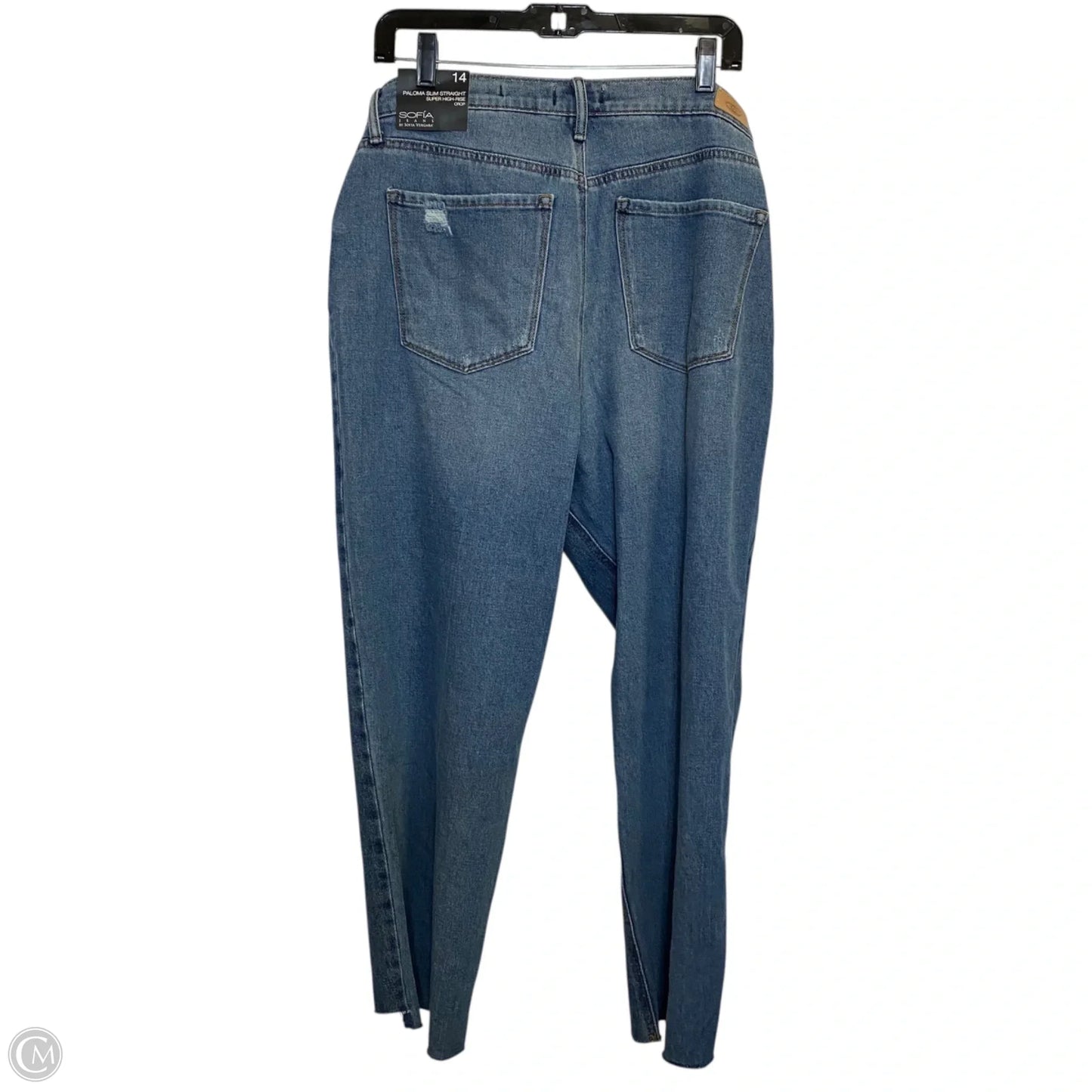 Jeans Straight By Sofia By Sofia Vergara In Blue Denim, Size: 14