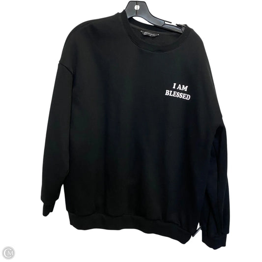 Sweatshirt Crewneck By Prettygarden In Black, Size: Xl