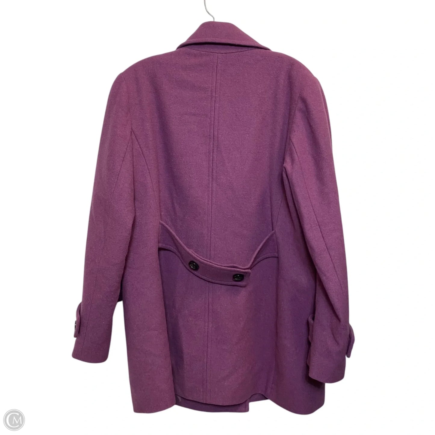 Coat Peacoat By Coldwater Creek In Purple, Size: L