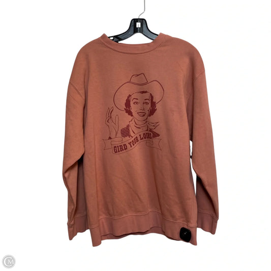 Sweatshirt Crewneck By Giggly Squad In Orange, Size: L