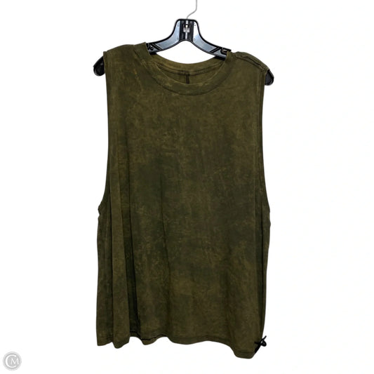 Athletic Tank Top Designer By Lululemon In Green, Size: L