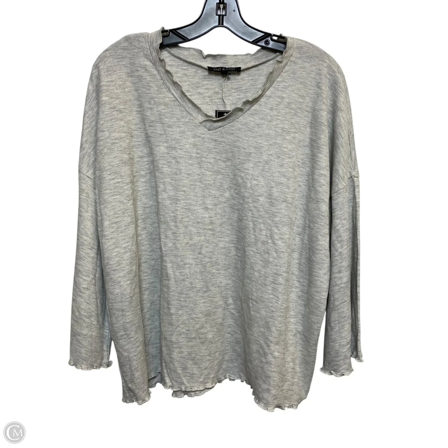 Top Long Sleeve By Knit & Cast In Grey, Size: Xl