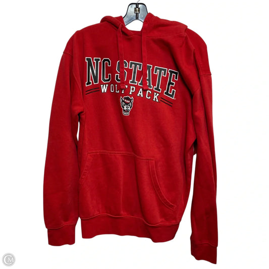 Athletic Sweatshirt Hoodie By Hanes In Red, Size: M