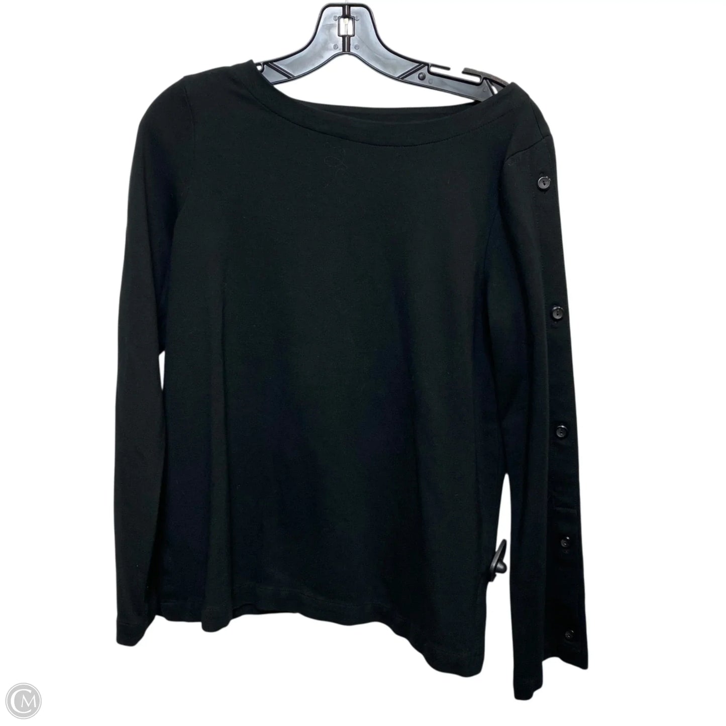 Top Long Sleeve By J. Jill In Black, Size: S