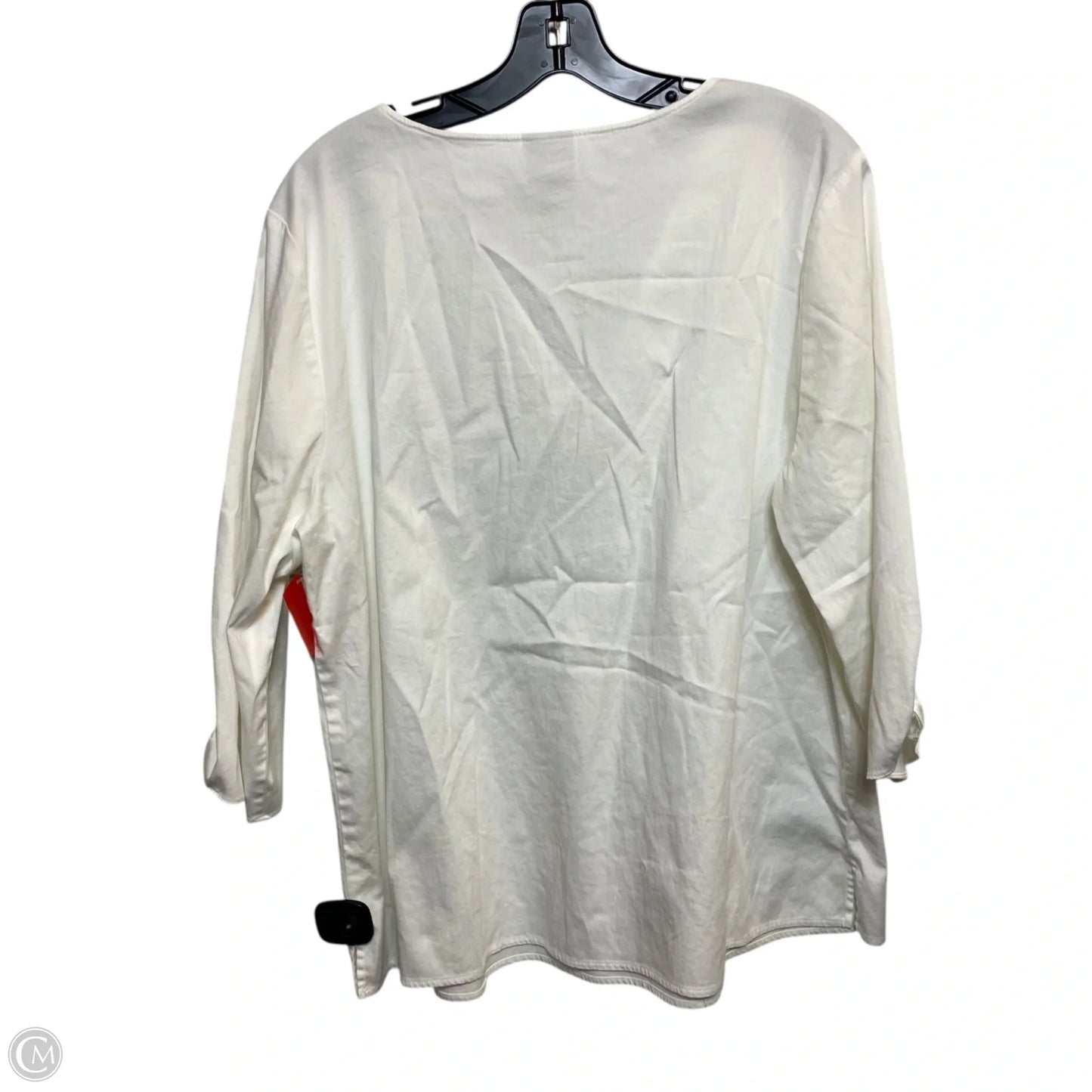 Top 3/4 Sleeve By Chicos In White, Size: Xl