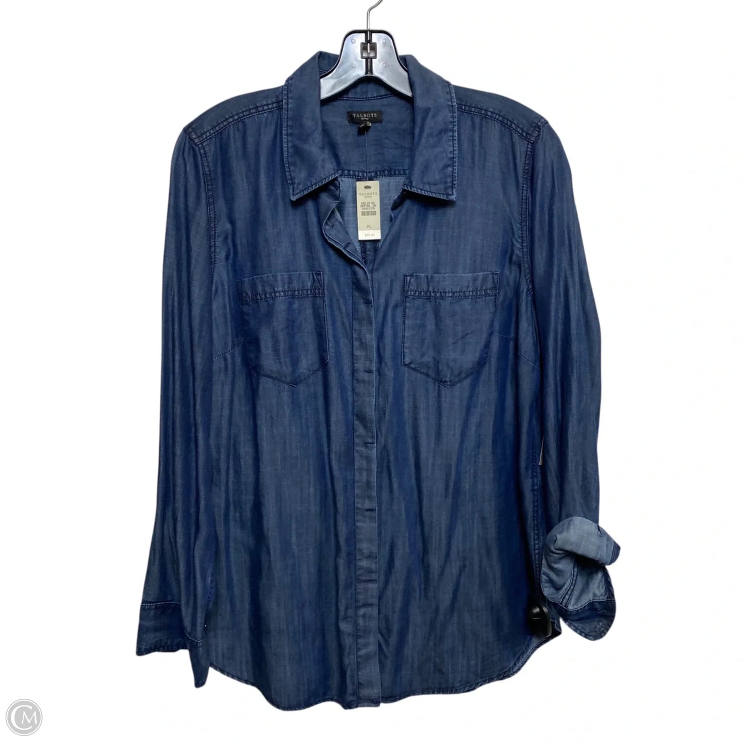 Top Long Sleeve By Talbots In Blue, Size: Lp