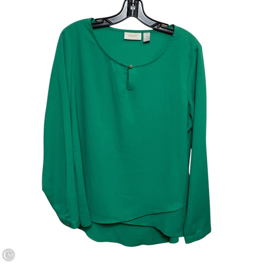 Top Long Sleeve By Chicos In Green, Size: S