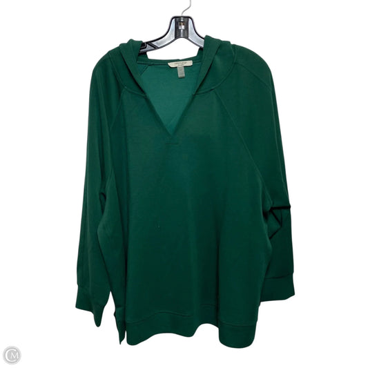 Sweatshirt Hoodie By Cable And Gauge In Green, Size: 3x