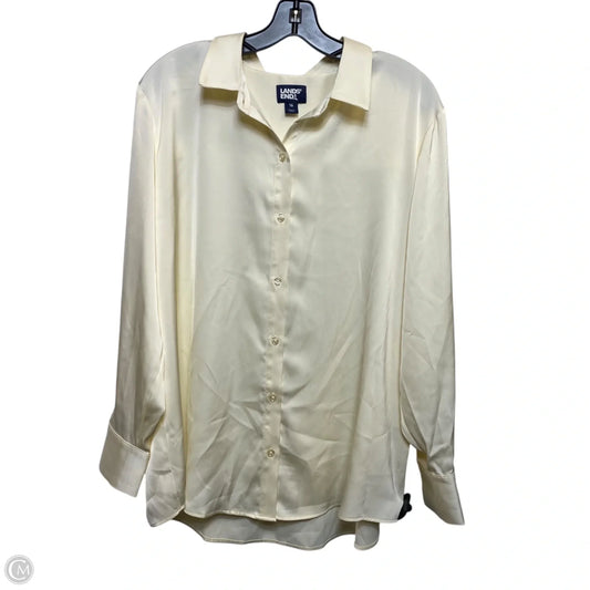 Top Long Sleeve By Lands End In Cream, Size: Xl
