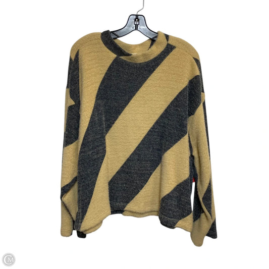 Sweater By Maeve In Black & Tan, Size: 2x