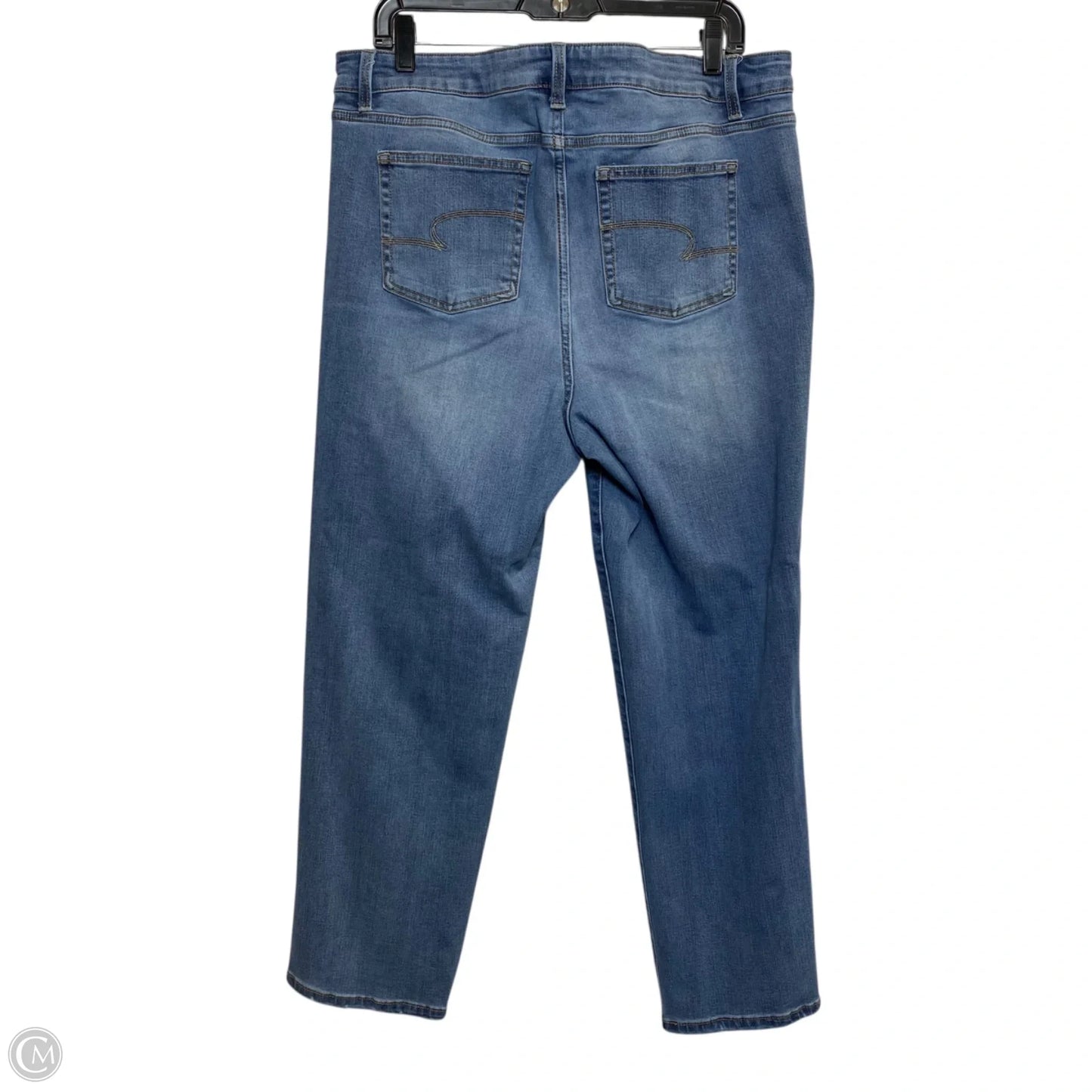 Jeans Straight By Time And Tru In Blue Red & White, Size: 18